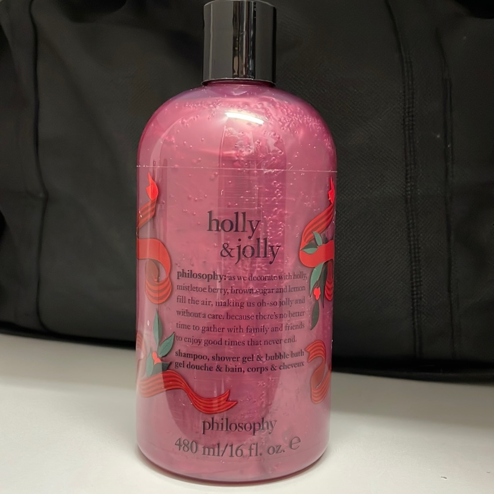 NEW Philosophy Holly & Jolly shampoo, shower gel & bubble bath 16 oz